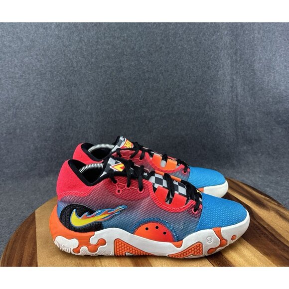Nike Paul George PG 6 NRG Hot Wheels Laser Blue/Orange DH8446-400 Mens Size 8 - Picture 1 of 10